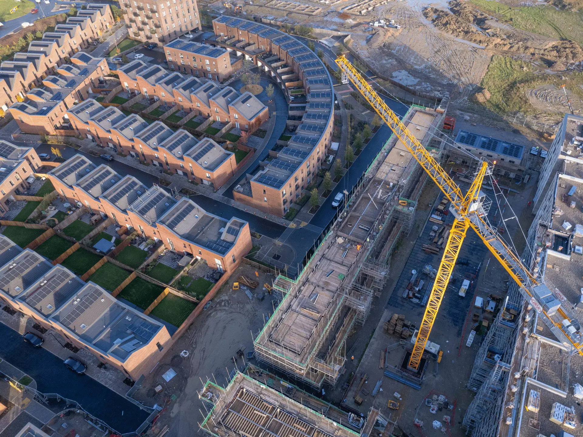 An aerial view of a YTL housing development