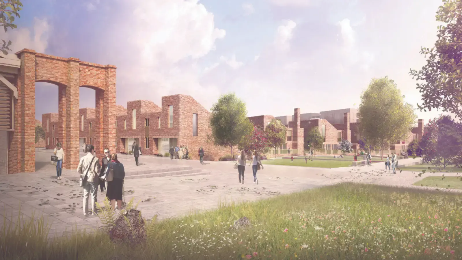 Rendering of first homes at Brabazon