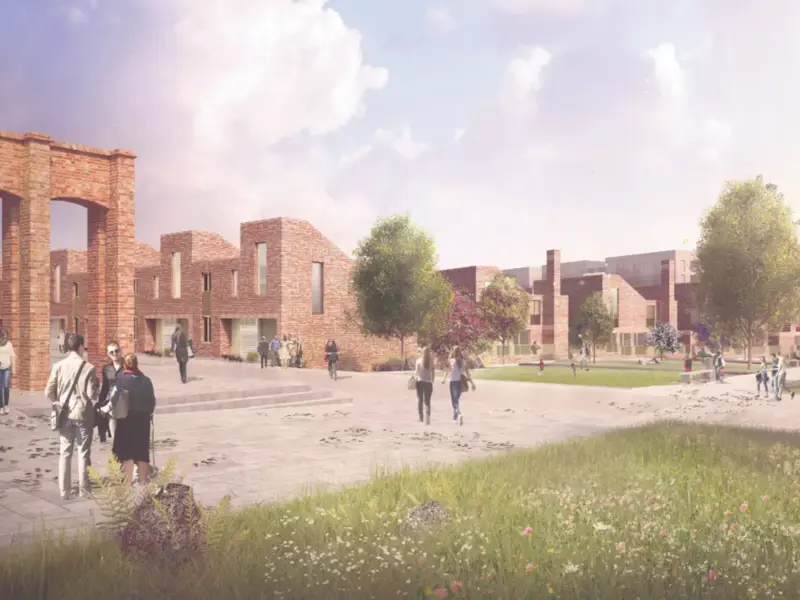 Rendering of first homes at Brabazon